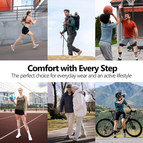 Knee Compression Sleeve,Brace for Women Men Sleeves Wrap Compress Elastic Support,for Arthritis Relief