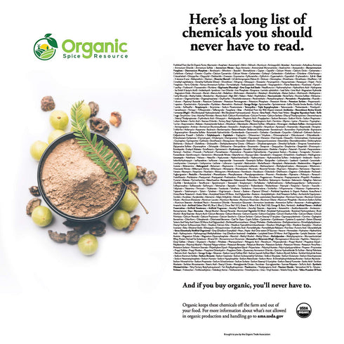 Organic Amla Powder - 1.10 lbs (17.64 oz) - 100% Raw and Natural, USDA Organics
