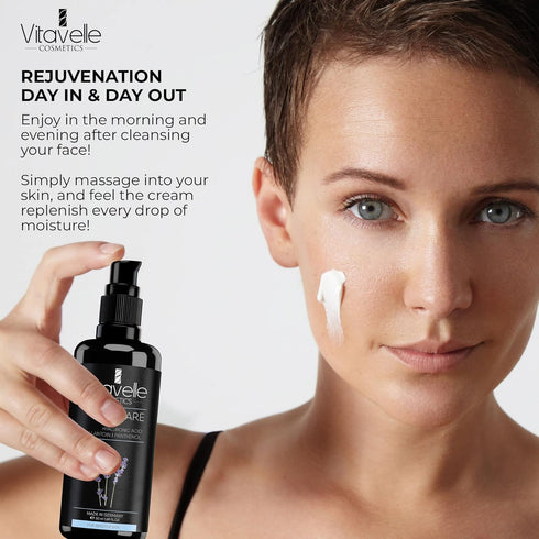 Natural Day Moisturizer Face Cream, Anti Aging for Oily Skin, Allantoin & Hyaluronic Acid (50ml)