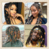 NAISKA 45 Pcs Wooden Hair Jewelry for Braids, Locs Dreadlock Accessories, DIY Braid Clips and Cuffs for Women Girls
