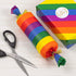 Whaline 100 Sheet Rainbow Tissue Paper Crepe Paper for Colorful Gift Wrapping, DIY Art Craft, and Party Bags