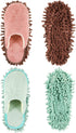 Jecery 2 Pair Microfiber Slippers, Washable Floor Cleaning Chenille Mop Slippers, Household Cleaning Tools