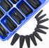 LoveOurHome 100pc Coffin Press on Nails, Medium Ballerina Acrylic Fake Nails, Matte Black Full Cover Nail Tips for Women