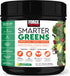 FORCE FACTOR Smarter Greens Superfoods + Energy Powder, Plant-Based Caffeine, Probiotics, 30 Servings