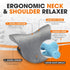 Cheer Collection Neck and Shoulder Relaxer - Washable Cover Neck Stretcher Pillow for Pain Relief, Gray