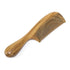 Natural Green Sandalwood Comb - Anti Static Wooden Hair Comb with Thickening Round Handle