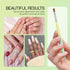 Ivy-L Premium French Gel Acrylic Nail Art Brush - Size 6 with Dotting Tool, Lime Green Wood Handle