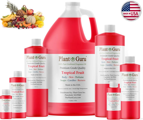 Tropical Fruit Fragrance Oil 8 fl. oz. Scented Oil for DIY Soap Making, Candles, Bath Bombs, Body Butters. Used in Aromatherapy Diffusers, Burners and Warmers. Great Addition to Lotions and Creams.