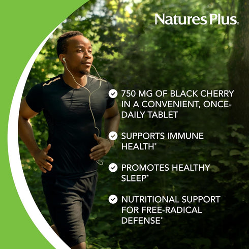NaturesPlus Herbal Actives Black Cherry, 30 Tablets, Vegetarian, Gluten Free, Extended Release Antioxidant Support