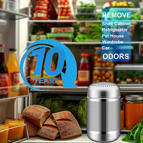Refrigerator Deodorizer Refrigerator Odor Eliminator Fridge Deodorizer Compact Size Potable Deodorizer Odor Eliminator Lasts for 10 Years Large 2 Packs