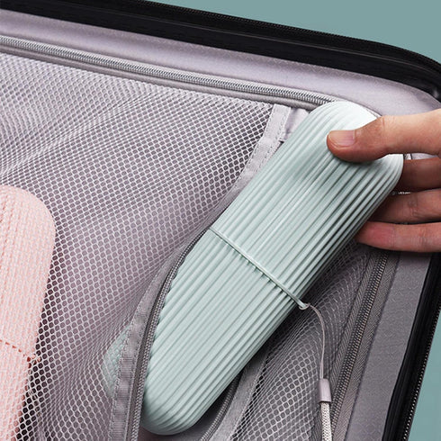 YUANstore Portable Toothbrush Storage Case Toothpaste Holder Box Organizer Household Storage Cup For Outdoor Travel