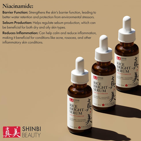 Japanese Skincare Products, Niacinamide Melasma Brightening Serum for Dark Spots, 1oz