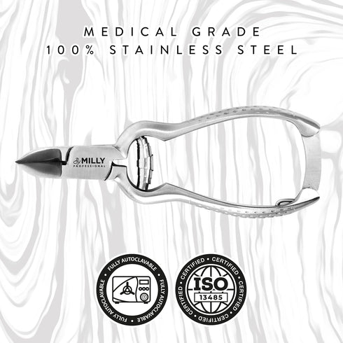 High Carbon Stainless Steel Heavy Duty Toenail Clippers for Thick Toenails, Professional Nail Clippers for Seniors