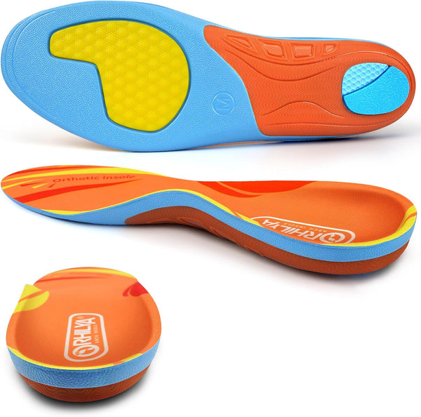 Arch Support Insert for Plantar Fasciitis Pain Relief, Orthopedic Insole for Men and Women, Gel Work Boot Shoe Insert