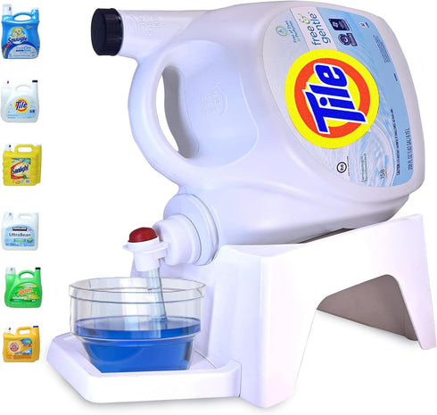 Skywin Laundry Detergent Holder Organizer with Tray, Soap Cup Storage Tray for Laundry Room