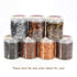 Hoyols Hair Ties Elastic Rubber Bands for Ponytail Braid Holder for Kids, Girls, Women in Brown, Silver, Gold Color,