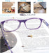 Reading Glasses Women +1.25 - Floral Print Square Readers, 5 Pack with Spring Hinge, Lightweight Comfortable Fit