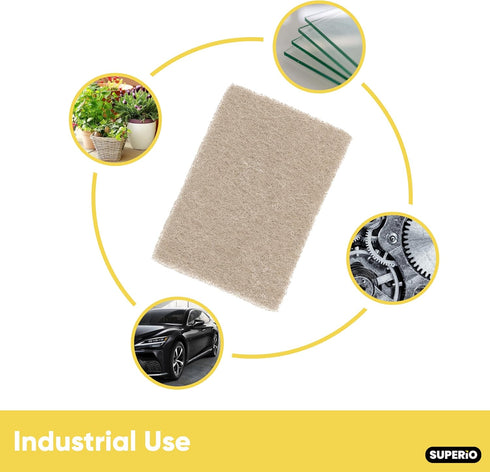 Natural Scouring Pad, Non-Scratch Sisal Plant Based Scrubber, Eco-Friendly Reusable Kitchen Scrubbing Pad Pack of 6