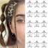 Star Hair Clips 2000s Y2K Snap Hair Barrettes, Non Slip Silver Metal Hair Accessories for Girls Women - 15 PCS 1.18"