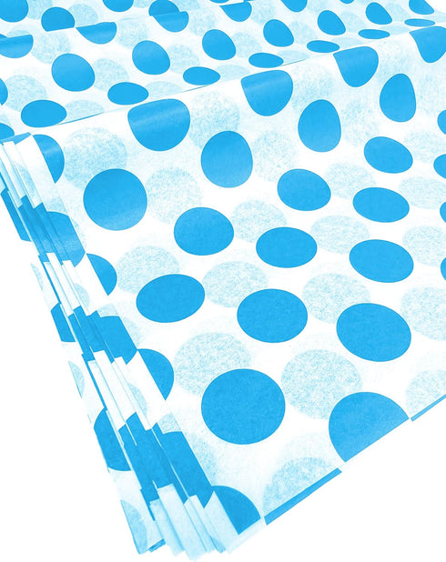 Flexicore Packaging | Turquoise Polka Dot Gift Wrap Tissue Paper | Size: 15 Inch X 20 Inch | Count: 10 Sheets | Color: Turquoise | DIY Craft, Art, Wrapping, Decorations by Flexicore Packaging
