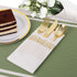 FOCUSLINE 100 Linen Feel Disposable Bathroom Napkins, Soft Absorbent Guest Towels for Parties, Weddings, Gold, 12" x 17"
