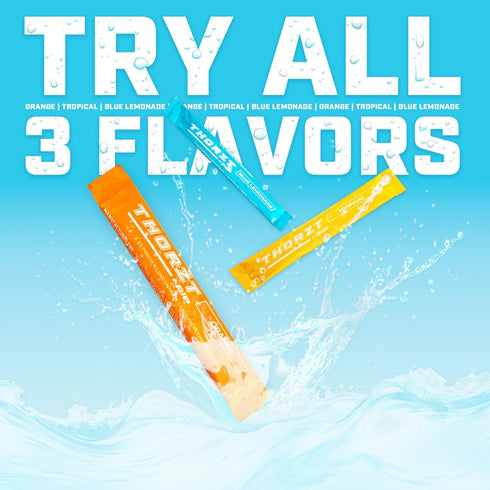 PIP Thorzt Orange Solo Shots | 50 ct Hydration Packets with Electrolytes, Vitamins, Amino Acids, Sugar Free