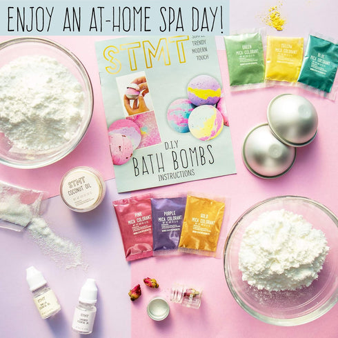 STMT D.I.Y. Bath Bomb Kit for Girls, Green Spa Kit with Bath Bomb Mold, Bath Crumbles, Ages 6+, 1 Count