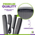 Mars Wellness 4 Piece Professional Comb Set - Black USA MADE Fine Pro Tail Combs for Men and Women