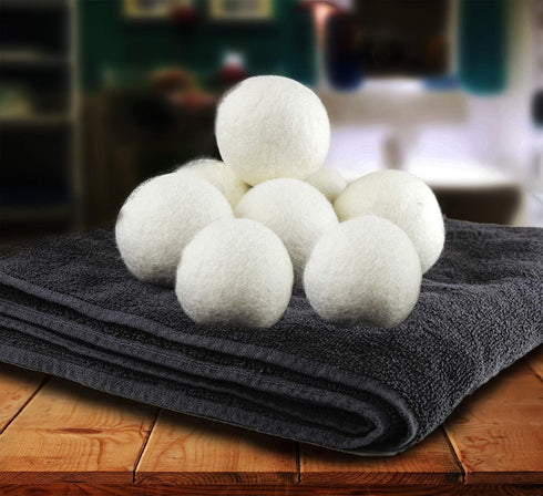 SnugPad XL Size Wool Dryer Balls, Natural Fabric Softener, 100% Organic New Zealand Wool, 12-Count