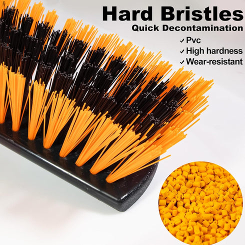 18" Heavy Push Broom for Outdoor Cleaning, 54" Long Handle for Deck, Driveway, and Garage