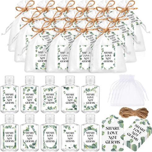 Tiangrid 50 Sets Empty Mini Hand Sanitizer Bottles Bulk 2oz Empty Hand Sanitizer