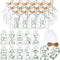 Tiangrid 50 Sets Empty Mini Hand Sanitizer Bottles Bulk 2oz Empty Hand Sanitizer
