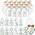 Tiangrid 50 Sets Empty Mini Hand Sanitizer Bottles Bulk 2oz Empty Hand Sanitizer