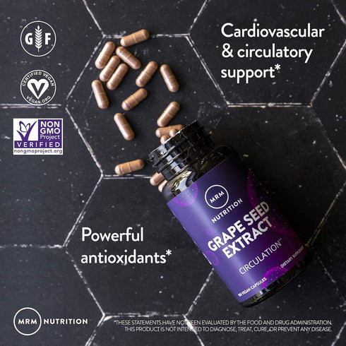 MRM Nutrition Grape Seed Extract | Antioxidants, Anti-aging, Gluten Free & Vegan, 100 Servings
