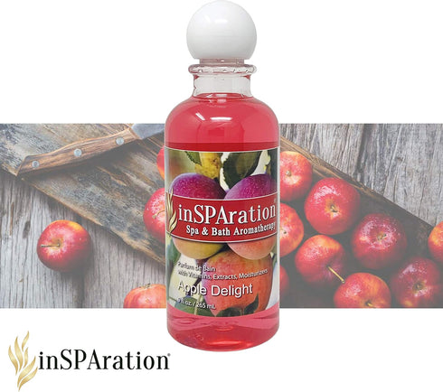 inSPAration Spa and Bath Aromatherapy 102X Liquid, 9-Ounce, Apple Delight, Red