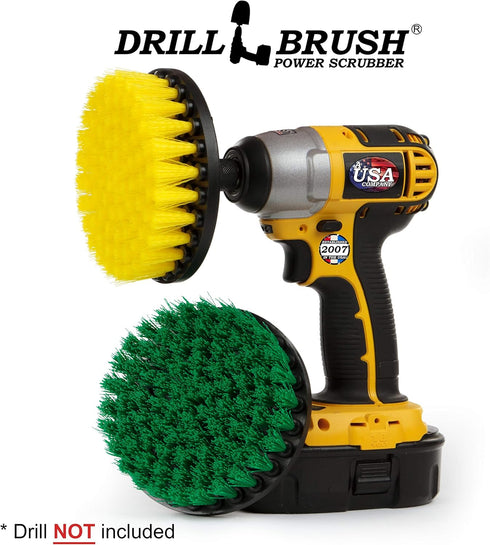Power Scrubber Bathroom and Kitchen Brush Set, Cleaning Supplies, Drill Brush, Bath Mat, Soap Scum, Hard Water, Rust