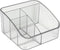 JessLab Makeup Organizer, Transparent PET Skincare Organizer with 5-Compartment Cosmetic Storage for Desk, Bathroom