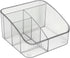 JessLab Makeup Organizer, Transparent PET Skincare Organizer with 5-Compartment Cosmetic Storage for Desk, Bathroom