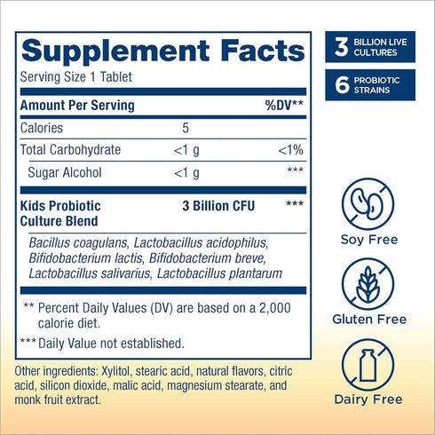 Renew Life Kids Probiotic Chewables, Berry, 60 Tablets, Supports Digestive & Immune Health, Gluten Free