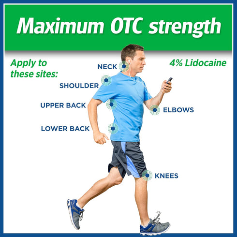 Salonpas Maximum OTC Strength Lidocaine 4% Pain Relieving FLEX Patch, Unscented, 7 Patches
