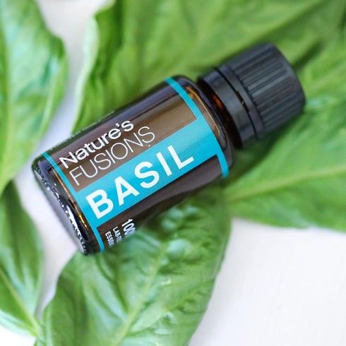 Nature’s Fusions Basil Essential Oil for Clarity, 100% Pure, 15ml