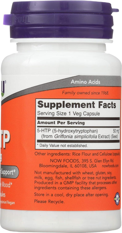Now Foods 5-HTP, 30 caps / 50 mg (Multi-Pack)