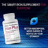 Koji Fermented Iron Plus, Iron Supplement with Vitamin C, D3, Folate for Blood Support, 60 Capsules