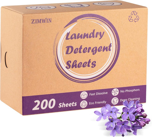 Laundry Detergent Sheets, 200 Loads - Lavender Laundry Soap Strips | Eco-Friendly, Hypoallergenic, No Plastic Jug,