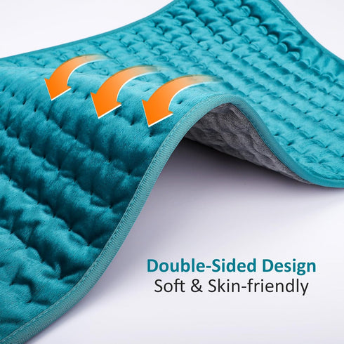 Electric Heating Pad for Back/Shoulder/Neck/Knee Pain Relief, 6 Fast Heating Settings, Extra Large 20"x24"