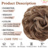 MORICA 1PCS Messy Hair Bun Hair Scrunchies Extension, Curly Wavy Synthetic Chignon Hairpieces for Women (12H24#)
