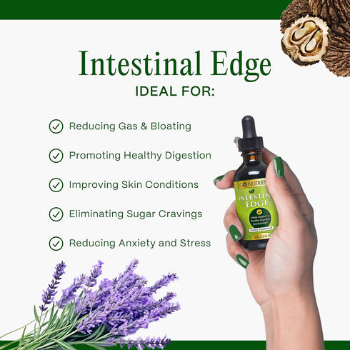 Go Nutrients Intestinal Edge – Gut Cleanse Detox Liquid for Women, Men, Children & Adults - 2oz Organic Herbal Support