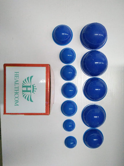 12 Pcs Silicone Massage Cupping Set - Vacuum Cupping Therapy for Pain Relief, Muscle Relaxation, Professional Body