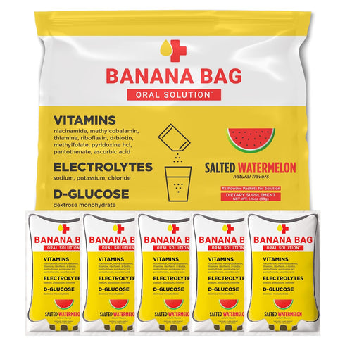 Banana Bag - Pharmacist Hydration Recovery Formula, Electrolyte & Vitamin Powder Packet Drink Mix