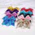 Large 7 Inch Glitter Bow Clip, Sequin Bling Party Hair Accessories for Women, Teens, Girls, 2 Pcs (Dark Purple, Black)
